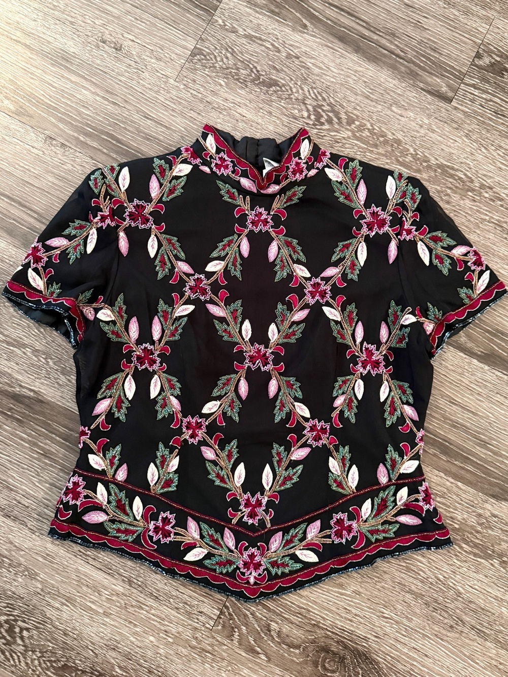 Papell Boutique Evening Beaded Top